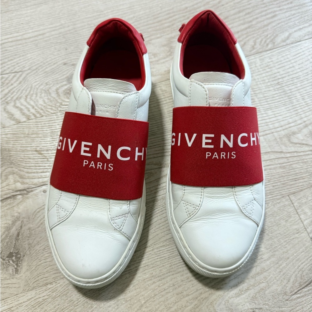 Givenchy White and Red Sneakers Size 37.5